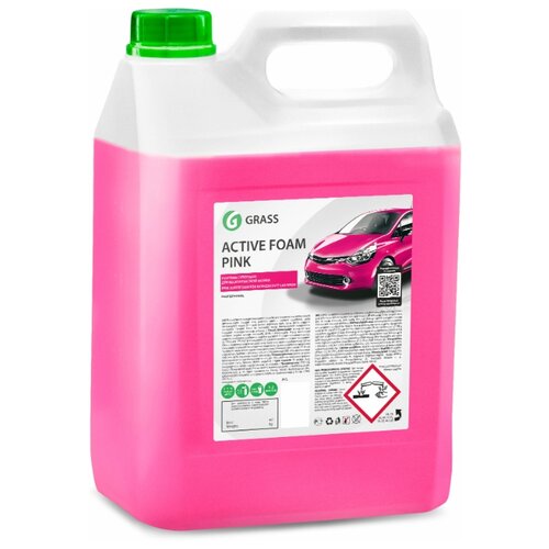 Автошампунь для бесконтактной мойки 6 л "GRASS" "Active Foam Pink"