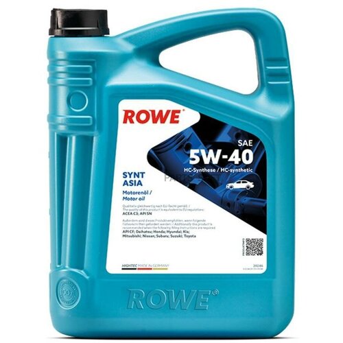 ROWE 20246-0050-99 Масло моторное ROWE HIGHTEC SYNT ASIA SAE 5W-40 5л.