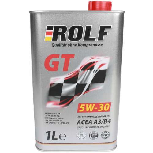 Масло моторное Rolf GT 5W30 A3/B4 синтетическое 1 литр