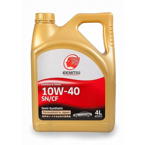 Полусинтетическое моторное масло IDEMITSU 10W-40 SN/СF, 4 л