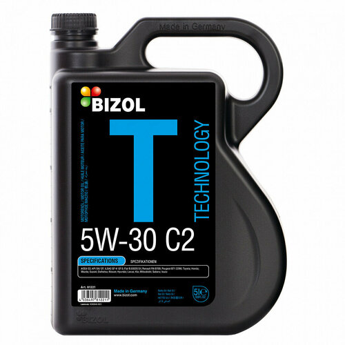 Масло моторное BIZOL Technology 5W30 C2 синт. 5л.