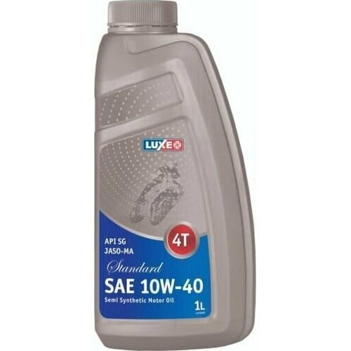 Масло моторное для четырехтактных двигателей jaso-ma 4t 10w40 standart (полусинтетическое) / LUXE