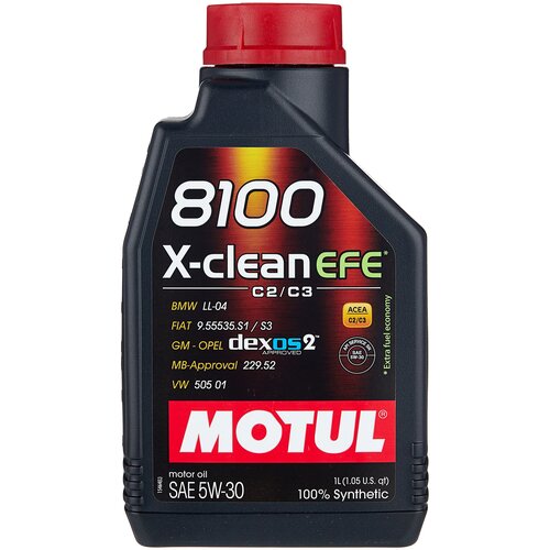 Моторное масло MOTUL 8100 X-Clean Efe 5W-30, 1 л ( 107210)