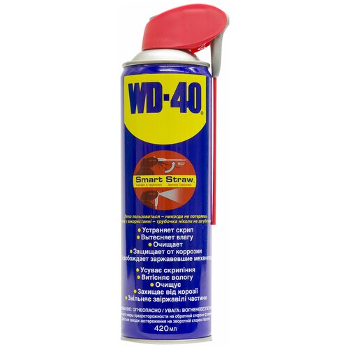 Средство WD-40 универсальное, 420 мл, для тысячи применений в офисе, быту, производстве, WD0002/2