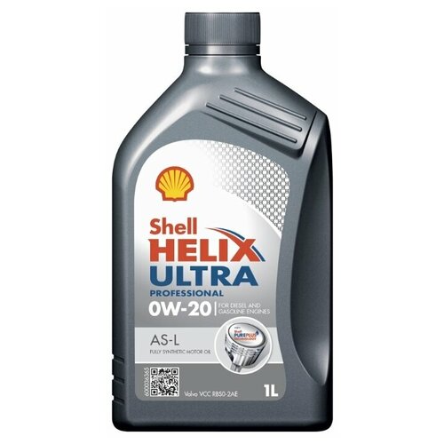 SHELL 550045102 Масло моторное 0W20 Shell 1л синтет Helix Ultra Pro AS-L C5 VOLVO VCC RBSO-2AE