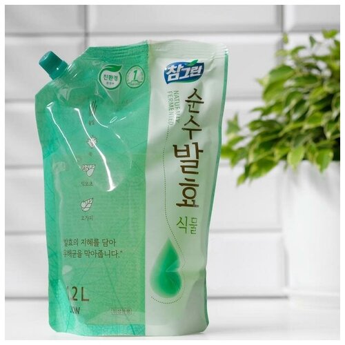 Средство для мытья посуды CJ Lion Chamgreen Pure Fermentation, растительные ферменты, 1.2 л./В упаковке шт: 1