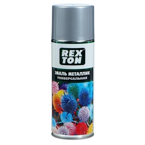 Эмаль металлик универсальная REXTON, хром, аэрозоль, 520 мл 4327796