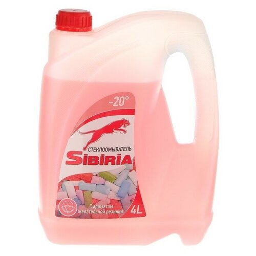 Жидкость стеклоомывающая зимняя Sibiria Бабл Гам, -20С, 4 л SIBIRIA - 1