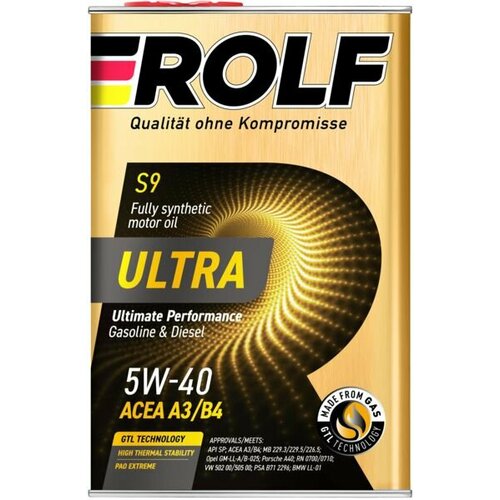 ROLF ULTRA 5W-40 A3/B4 SP 4л (металл) Масло моторное