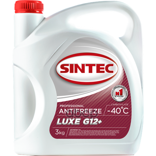 Охлаждающая Жидкость Sintec Antifreeze Lux G12 -40 Красный 3Кг SINTEC арт. 990464