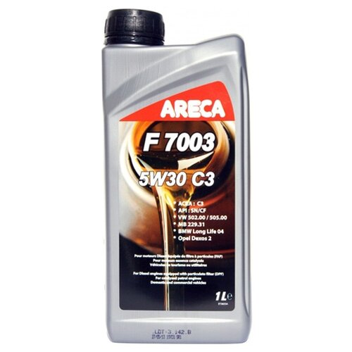 Areca Масло Моторное Полностью Синтетическое Areca F7003 5w30 C3 5 Л.