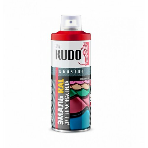 Аэрозольная краска для металлочерепицы Kudo KU-03011R, 520 мл, RAL 3011, коричнево-красная