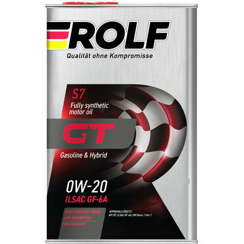 ROLF GT SAE 0W-20 API SP ILSAC GF-6A металл 1л (322997)