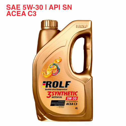 ROLF 3-synthetic SAE 5W-30 API SN ACEA C3 4л пластик (322729)