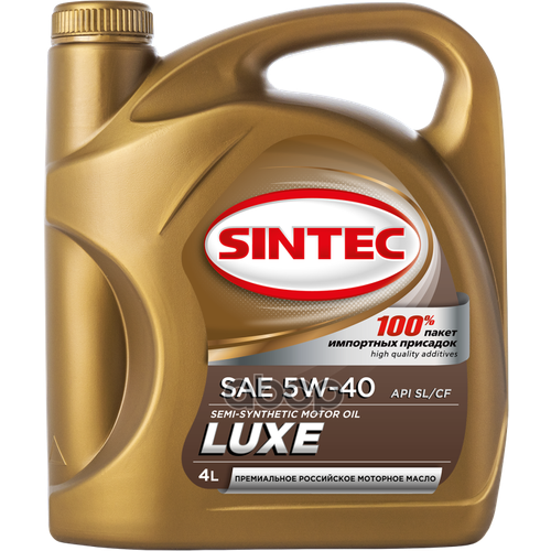SINTEC Масло Моторное Sintec Luxe Sae 5W-40 Полусинтетическое 4 Л 801933