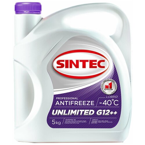 Антифриз Sintec Unlimited красно-фиолетовый, 5 л SINTEC - 3