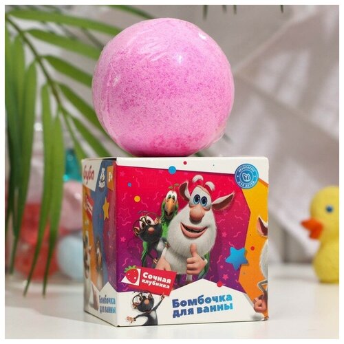 Бомбочка для ванны "Умка", "буба", сочная клубника, розовая, 130 г