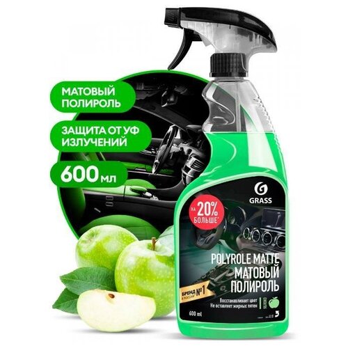 Полироль пластика Grass Polyrol Matte матовый, яблоко, триггер, 600 мл