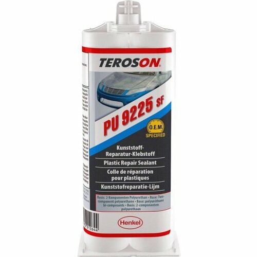 Клей для ремонта пластика быстрый Teroson PU 9225 SF, 50 мл