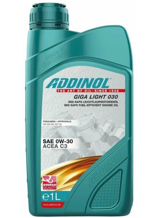 Моторное масло ADDINOL MV030 Giga Light синтетическое 1л