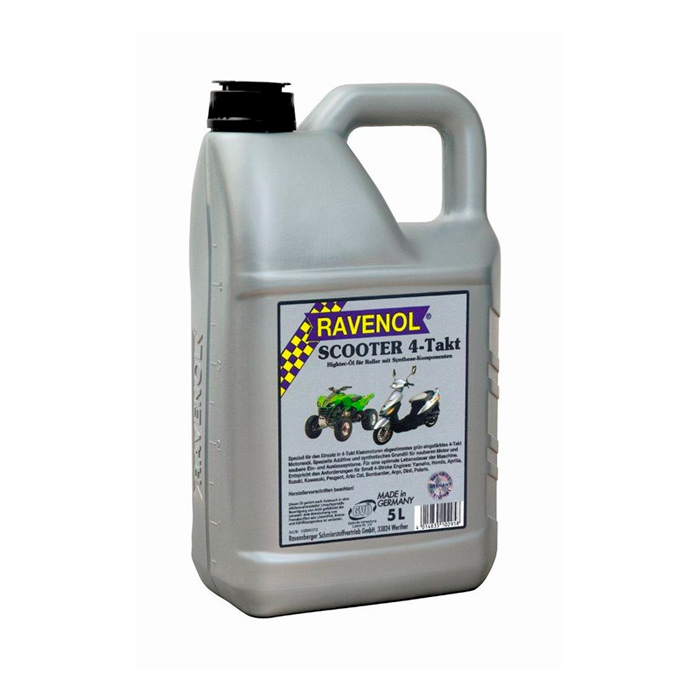 Моторное масло для 4-Такт скутеров RAVENOL Scooter 4-Takt Teilsynth. (5л)