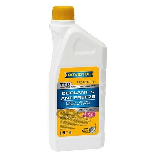 Ravenol Ttc Traditional Technology Coolant Concent Антифриз Концентрат Жёлтый 1.5l Ravenol арт. 1410100150