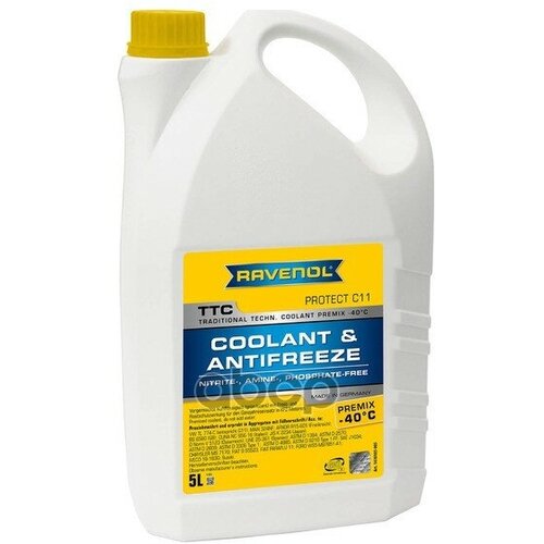 Антифриз Готовый К Прим. Жёлтый Ravenol Ttc Traditional Technology Coolant Premix ( 5Л) Ravenol арт. 1410105-005-01-999