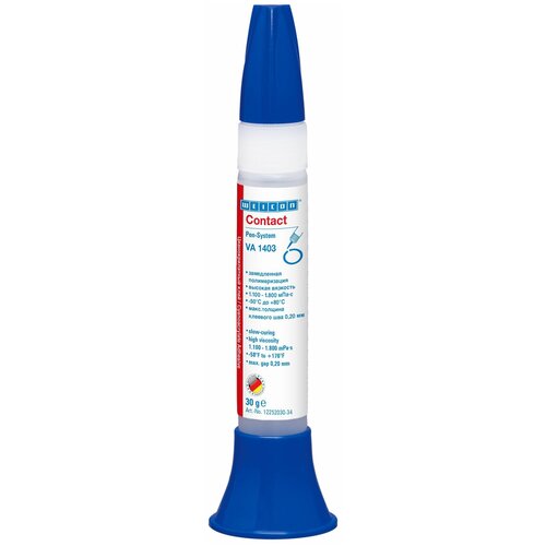 WEICON Contact VA 1403 Цианоакрилатный клей 60 г Основа алкокси Высокая вязкость 11001800 mPas Медленный