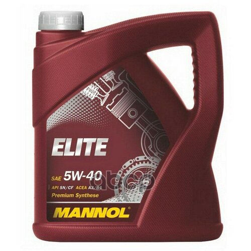 MANNOL Масло Моторное Mannol Elite 5W-40 Синтетическое 4 Л 1006