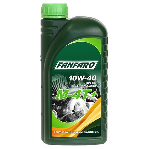Синтетическое моторное масло FANFARO M-4T+ 10W-40, 1 л