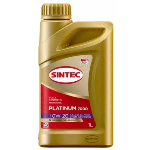 Масло Sintec 0/20 Platinum 7000 API SP, GF-6A синтетическое 1 л SINTEC 600162 | цена за 1 шт