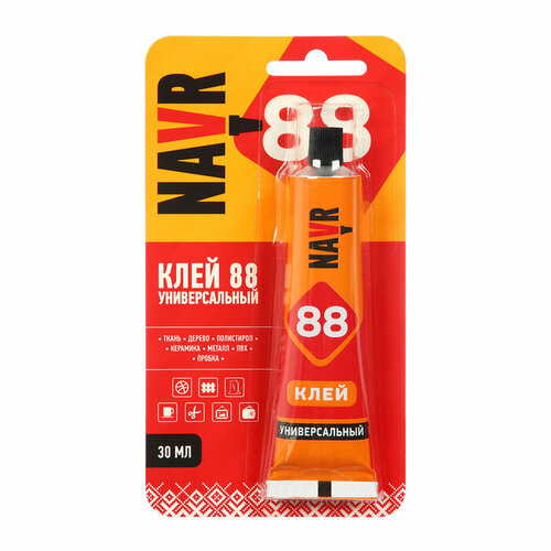 Клей универсальный "NAVR 88", блист 12 шт, 30 мл 10225733