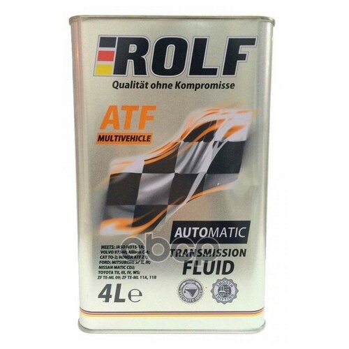 Масло Трансмиссионное Rolf Atf Multivehicle 4 Л 322288 ROLF арт. 322288