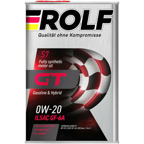 ROLF GT SAE 0W-20 API SP ILSAC GF-6A металл 4л (322998)