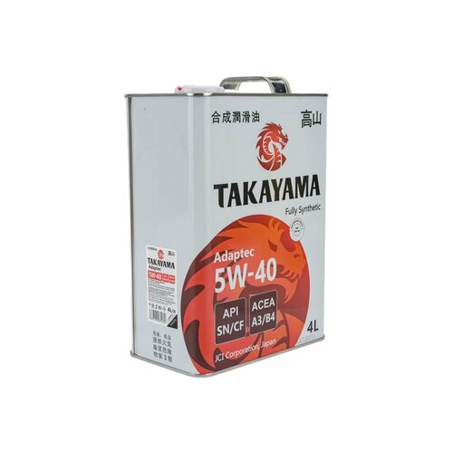 TAKAYAMA Масло моторное Adaptec SAE 5W 40, API SN/CF 4л 605587