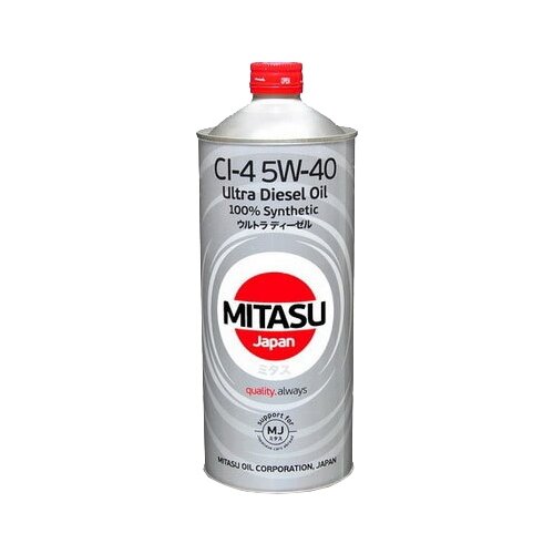 Масло моторное MITASU ULTRA DIESEL CI-4 5W-40 Синтетическое 1л (MJ212/1)