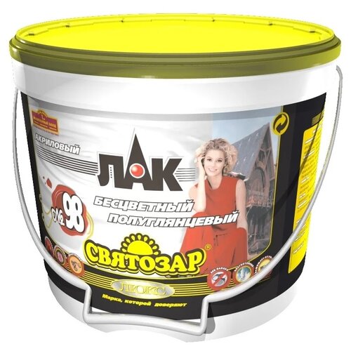 Finlux "Святозар-98 люкс. Лак акриловый, бесцветный, полуглянцевый для наружных и внутренних работ.