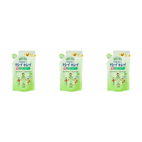 Lion Мыло-пенка антибактериальная для рук Зеленый виноград Thailand Kirei Kirei, 200 мл, 3 шт