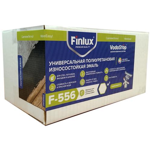 Эмаль Finlux F-556 Universal полиуретановая, ударопрочная, синий
