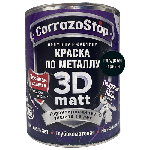 Антикоррозионная термостойкая грунт-эмаль Finlux F-115 Gold Ral-9005 (Черный), 2,5л