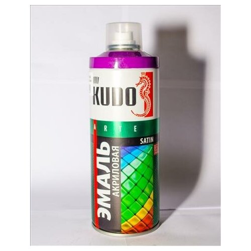 Эмаль универсальная акриловая satin сигнально-фиолетовая RAL4008 520 мл. KU-0A4008 KUDO