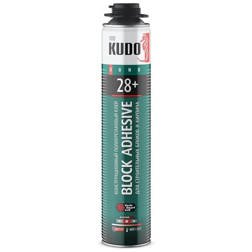 Клей-пена для строительных блоков и кирпича Kudo Proff 28+ ABL, всесезонная, 1000 мл