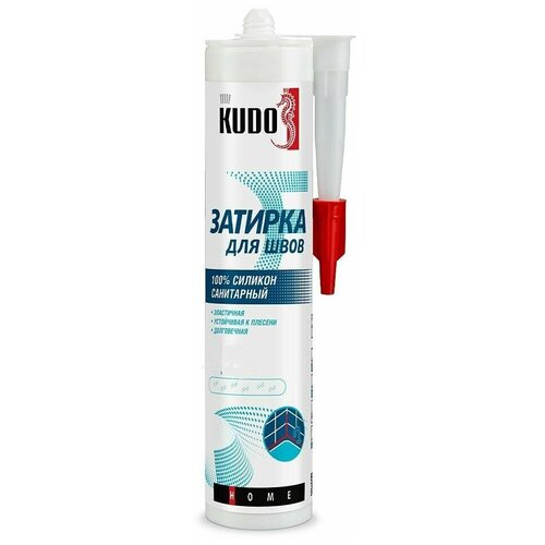 Герметик-затирка силиконовый Kudo Home KSK-160, санитарный, жасмин, 280 мл