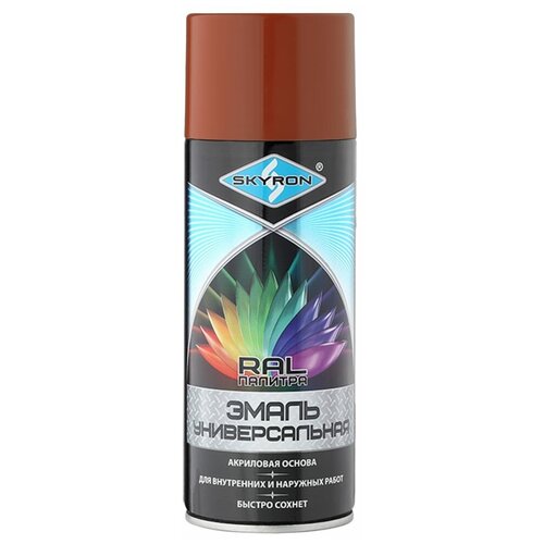 Универсальная акриловая эмаль SKYRON светло-коричневая RAL8004 SR-18004