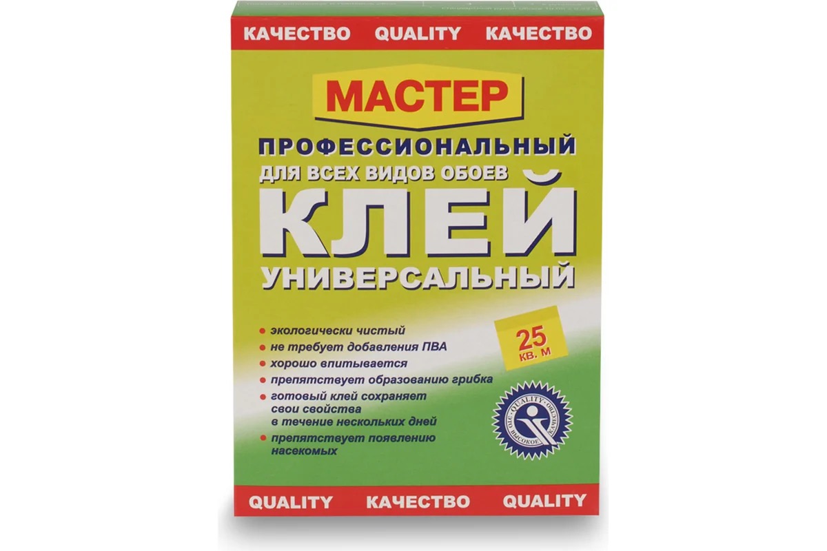 Клей обойный универсальный Quality Мастер 0,2 кг /36
