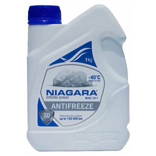Жидкость охлаждающая "Антифриз" "Ниагара" G11 (синий) Bag-in-Box 50 кг
