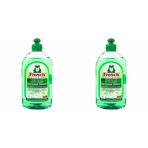 Frosch Средство для мытья посуды Зеленый лимон, 500 мл, 2 шт