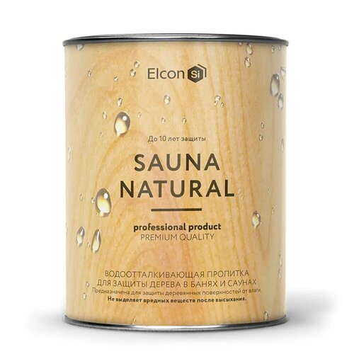 Водоотталкивающая пропитка для бань и саун Elcon Sauna Natural 0.9 л