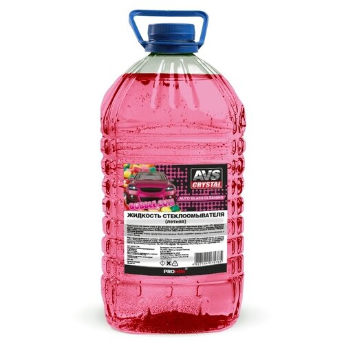 Жидкость стеклоомывателя (лето) (BubbleGum/Бабл гам) (ПЭТ) 5 л AVS AVK-662