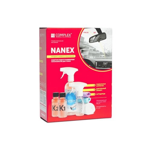Nanex Защитное водоотталкивающее нанопокрытие для стекол, комплект